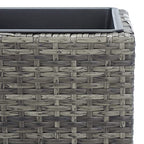 SAFAVIEH Outdoor - Rita Grey Brown Wicker 3-Tier Plant Stand with Baskets, Vertical Flower Rack Planter Shelf for Patio, Balcony, Garden, 32.28"W x 11.02"D x 24.8"H (PAT7705C) - color: Grey/Brown