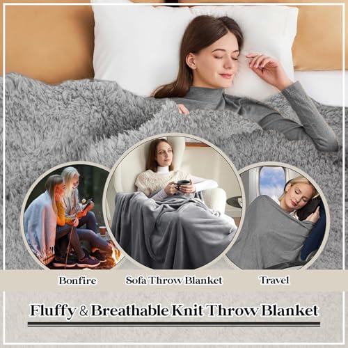 Ultra Soft Throw Blanket for Couch & Bed – Lightweight Fleece Blanket for Aesthetic Room Décor, Cozy Winter Blanket, Gift for Mom or Women - Dove Grey, 50x60 Inches - color: Dove Gray