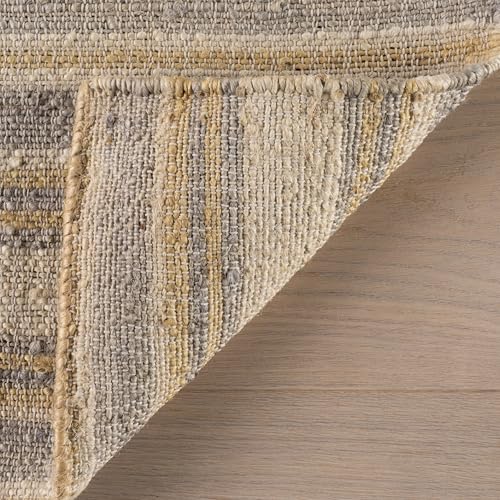 Dash & Albert Marn Striped Handmade Jute Rug, 2' X 3', Sand Striped Pattern - color: Marn Sand, size: 2'6" x 8' (Runner)