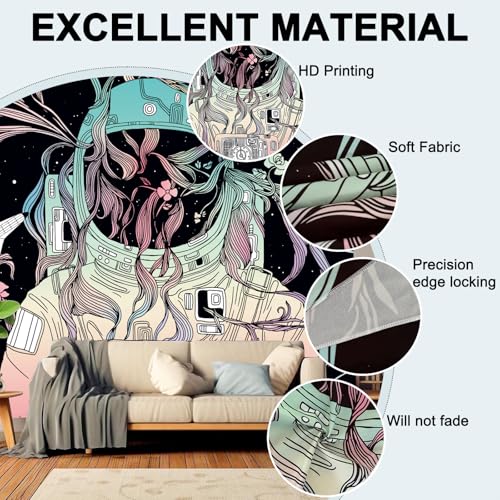 Starry Sky Astrology Tapestry – Celestial Space Constellation Wall Hanging for Bedroom, Living Room, Office - color: Astronaut, size: 59"L x 51"W