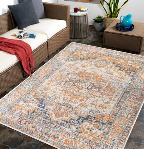 Vintage Tribal Distressed Thin Rug for Living Room Bedroom Diningroom Nursery Playroom Washable Carpet Oriental Boho Art Aesthetic Kitchen Office Hallway Indoor Outdoor Area Rugs 2x3 Beige - color: A, size: 2x3ft
