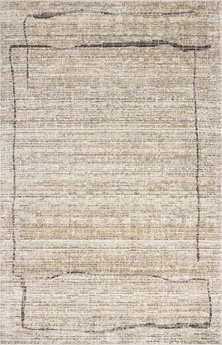 Loloi Jeremiah Brent Bleecker Collection BLE-05 Natural/Charcoal 2'-7" x 10'-0" Runner Rug - color: Natural / Charcoal, size: 2'7" x 10' (Rectangular)