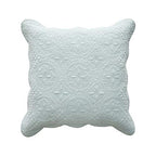 Calla Angel Sage Garden Luxury Pure Cotton Quilted Pillow Sham, Euro, 26x26, Light Aqua - color: Light Aqua, size: European