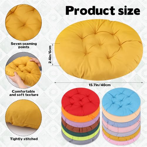 16 Pcs 16 Inch Round Floor Pillows Round Floor Cushions for Kids and Toddlers Flexible Seating Pillows Chair Floor Cushion Reading Cushion for Classroom Home School Playing Supplies(16 Colors) - size: 16 pcs