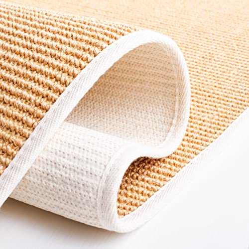 Martha Stewart SAFAVIEH x Collection Area Rug - 2'3" x 8' Runner, Natural & White, Sisal & Jute, Ideal for Living Room, Hallway, Foyer, Entryway, Bedroom (MSR9501H) - color: Natural/White, size: 2'3" x 8' (Runner)