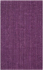 SAFAVIEH Natural Fiber Collection Area Rug - 2'6" x 4', Purple, Handmade Jute, Farmhouse Style, Chunky Textured Thick Pile (NF447B) - color: Purple, size: 2'6" x 4' (Rectangular)