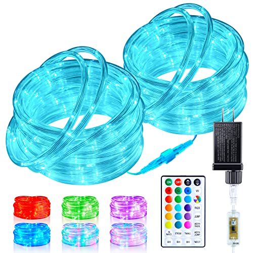 Minetom Color Changing Rope Lights Outdoor - Connectable 66ft 200 LED Outdoor String Lights with Remote, 18 Colors, Christmas Light for Bedroom Outside Patio Holiday Decoration - size: 66 FT Connectable