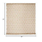 SAFAVIEH Natural Fiber Collection Area Rug - 7' Square, Natural & Ivory, Handmade Boho Farmhouse Fringe Jute, Ideal for High Traffic Areas in Living Room, Bedroom (NF184A) - size: 7' x 7' (Square)