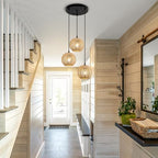 Round 3 Light Boho Pendant Light Rattan Hanging Lamp Hand Woven Wicker Small Chandelier Hanging Lights Fixture for Bedroom Kitchen Hallway Foyer - size: Round 3 Lights