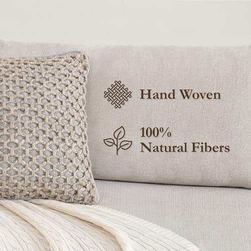 Boho Living 18x18 Grey Throw Pillow Covers with Pillow Insert Included, Pack of 2 - color: Grey, size: (2) 18" x 18" Pillow Covers With Insert