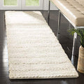 SAFAVIEH Natural Fiber Collection Runner Rug - 2'3" x 6', Bleach, Handmade Jute, Braided Woven Design, Ideal for Living Room, Bedroom (NF212D) - color: Bleach, size: 2'3" x 6' (Runner)
