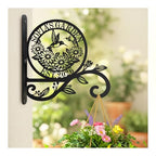 Personalized Metal Plant Hanger Bracket, Custom Name Hanging Plant Hook for Indoor Outdoor Use, Decorative Wall Mount Garden Hook for Flower Baskets, Bird Feeder, Wind Chime(Garden 3) - style: Garden 3