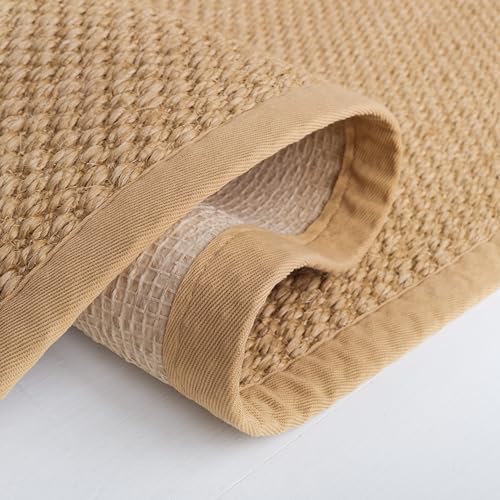 SAFAVIEH Area Rug 2x3 - Natural Fiber Collection - Maize, Sisal, Woven Design with Border (NF525F) - color: Maize, size: 2' x 3' (Rectangular)