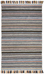SAFAVIEH Montauk Collection Area Rug - 5' x 8', Blue & Multi, Handmade Boho Stripe Fringe Cotton, Ideal for High Traffic Areas in Living Room, Bedroom (MTK901C) - color: Blue/Multi, size: 5' x 8' (Rectangular)