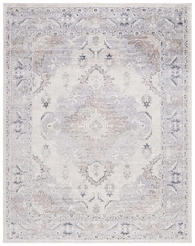 SAFAVIEH Oregon Collection X-Large Area Rug - 11' x 15', Beige & Grey, Oriental Distressed Design, Non-Shedding & Easy Care, Ideal for High Traffic Areas in Living Room, Bedroom (ORE898B) - size: 11' x 15' (Rectangular)