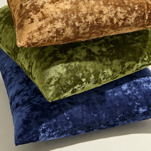 MIULEE Velvet Throw Pillow Covers Set of 2, Soft Neutral Decorative Pillow Cases with Luxurious Textured Vintage Cushion Covers for Home Decor Couch Sofa Bed, Golden Brown 18x18 inch - color: Golden Camel, size: 18" x 18" (Pack of 2)
