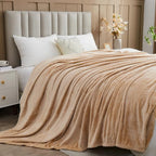 NEWCOSPLAY Super Soft Throw Blanket Brown Premium Silky Flannel Fleece Leaves Pattern Lightweight Bed Blanket All Season Use (Brown, Throw(50"x60")) - color: Brown, size: Throw(50"x60")