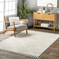 Nuloom Kerry Cream, 6' Square, Geometric, Soft and Cozy, High Traffic, Stain Resistant, Easy Clean, Durable Area Rug for Bedroom, Living Room, Dining Space, Den, Foyer, Entryway - color: Kerry Cream, size: 6' x 6' (Square)