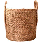 Handmade Rattan Woven Flowerpot Straw Woven Storage Basket Plant Holder Flower Pot Planter Balcony Home Decoration(13.78''X11.81''X13.78'') - size: 13.78''X11.81''X13.78''
