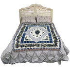 Pure Country Weavers Blueberry Lace Blanket - Garden Floral Gift Tapestry Throw Woven from Cotton - Made in the USA (72x54) - color: Blueberry Lace