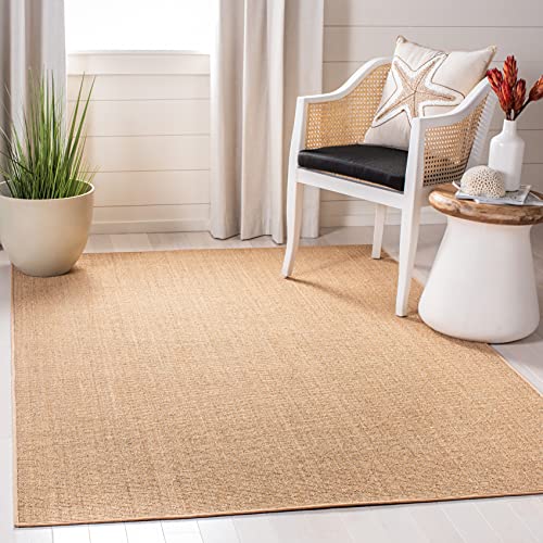 Martha Stewart x SAFAVIEH Area Rug Collection - 5' x 7', Beige, Sisal & Jute, Farmhouse Style, Ideal for Living Room, Bedroom, Office, Dining Space (MSR9501B)