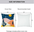 JASEN Abstract Boho Pillow Covers 20x20 inch, Soft Mid Century Mountain Decorative Throw Pillows for Couch Bed Sofa Bedroom（Only 1 Pillow Cover）