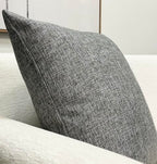 Aiking Home Woven Fine Faux Linen Throw Pillow Cover, Size 18"x18", Gray - color: Gray, size: 18" x 18" (Pack of 1)