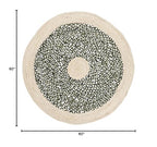 SAFAVIEH Cape Cod Collection Area Rug - 5' Round, Green & Natural, Handmade Braided Jute & Cotton, Ideal for High Traffic Areas in Living Room, Bedroom (CAP210Y) - color: Green/Natural, size: 5' (Round)