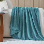 NEWCOSPLAY Super Soft Throw Blanket Dark Blue Premium Silky Flannel Fleece Leaves Pattern Lightweight Bed Blanket All Season Use (Dark Blue, Throw(50"x60")) - color: Dark Blue, size: Throw(50"x60")