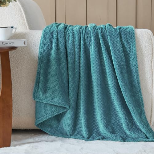 NEWCOSPLAY Super Soft Twin Blanket Dark Blue Premium Silky Flannel Fleece Leaves Pattern Lightweight Bed Blanket All Season Use (Dark Blue, Twin(60"x80")) - color: Dark Blue, size: Twin(60"x80")