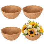 Legigo 4 Pack 20 Inch Hanging Basket Coco Liners Replacement, 100% Natural Round Coconut Coco Fiber Planter Basket Liners for Hanging Basket Flowers/Vegetables - color: 4pcs, size: 20 Inch