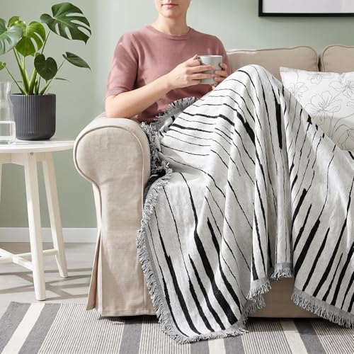 amorus Bohemian Throw Blankets,Throw Blanket Chenille Jacquard Tassels Soft Throws Cover for Couch, Bed,Outdoor Camping Picnic Car Travel Warm & Cozy for Seasons, Pattern IV(71"*90") - color: Pattern 4, size: 71x91 in