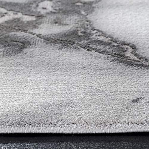 SAFAVIEH Craft Collection Runner Rug - 2'3" x 8', Grey & Silver, Modern Abstract Design, Non-Shedding & Easy Care, Ideal for High Traffic Areas in Living Room, Bedroom (CFT877G) - color: Grey/Silver, size: 2'3" x 8' (Runner)