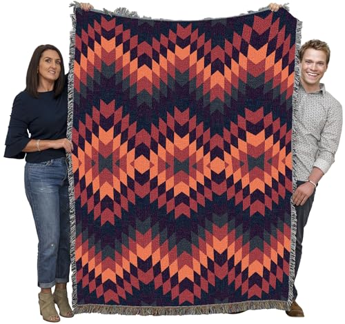 Pure Country Weavers Sunset Desert - Western Tapestry Throw Blanket Woven from Cotton - Made in The USA (72x54) - color: Sunset Desert