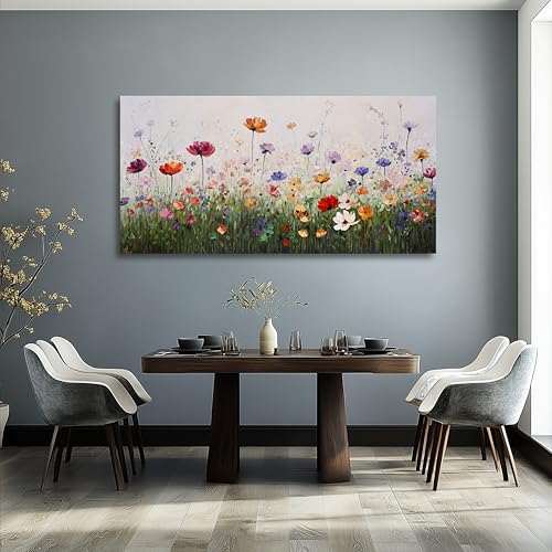 Home Decor Plant Wall Decor Flower Wall Art Colorful Wall Art Trendy Wall Decor Framed Artwork for Bedroom Living Room Decoration Home Kitchen Office 24" X 48" - color: Colorful, size: 48"L x 24"W