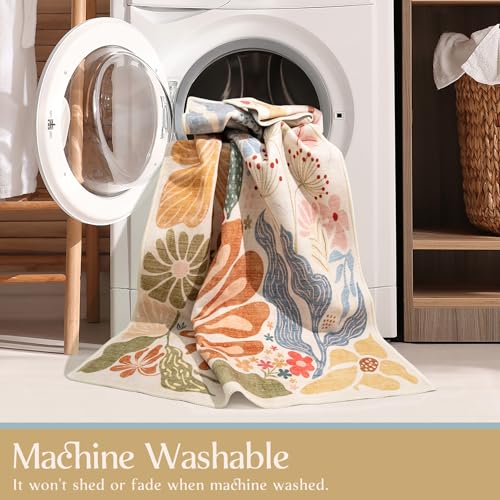 MUJOO 2x3 Washable Rug Floral Small Area Rugs for Entryway Kitchen Bathroom,Non Slip Throw Carpet for Bedroom Entrance Door Mat Boho Modern Abstract Botanical Flower Beige - color: Beige, size: 2' x 3' (Rectangular)