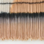 Macrame Wall Hanging Dip Dye Sunset Boho Wall Decor Fiber Art 57" W*35" L - color: Black and Brown