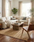Rugs.com Hand Braided Jute Rug – 9' x 12' Natural Flatweave Rug Perfect for Living Rooms, Large Dining Rooms, Open Floorplans - size: 9' x 12' (Rectangular)