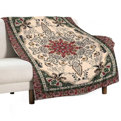 Boho Aztec Throw Blanket,Ethnic Bohemian Tribal Abstract Pattern Soft Throw Blanket for Couch Sofa Camping Office Travel Home Bedroom Decor All Seasons 30"x40" - color: Boho-19, size: 30x40in