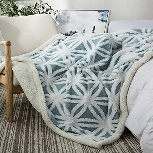 UKELER Ultra Plush Super Soft Lightweight Sherpa Throw Blanket 60''x50'' Cozy Luxury Light Blue Blanket for Bed Couch Warm Fuzzy Blanket - color: C-light Blue, size: 50''x60''