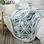 UKELER Ultra Plush Super Soft Lightweight Sherpa Throw Blanket 60''x50'' Cozy Luxury Light Blue Blanket for Bed Couch Warm Fuzzy Blanket - color: C-light Blue, size: 50''x60''