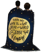 Pure Country Weavers There are Some Who Bring A Light So Great Blanket Moon and Stars - Sympathy Bereavement Gift Tapestry Throw Woven from Cotton - Made in the USA (72x54) - color: Light So Great Moon, size: 72" x 54"
