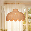 Arturesthome Rattan Pendant Light for Dining Room,19.6" Rattan Chandelier Woven Boho Pendant Light Fixtures Wicker Chandelier for Living Room Hallway Foyer Cafe - size: 19.68"*12.2"