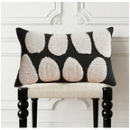 Zealax Black Cream 12x20 Pillow Cover, Cute Easter Throw Pillow Covers Neutral Decorative Lumbar Pillow Cases, Modern Accent Tufted Oblong Pillow Woven Sham for Couch Bed Living Room, 1PC - size: 20" x 12" (Pack of 1)