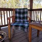 CHEF L HOME & KITCHEN Throw Blanket Green Plaid with Tassels/Fringe- 60" x 50" - color: Green