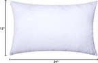 MIULEE Throw Pillow Insert Premium Pillow Stuffer Sham Rectangle for Decorative Cushion Bed Couch Sofa 12x24 Inch