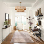26 Inch Boho Rattan Chandelier, 6-Lights Hand Woven Bohemian Chandeliers with 2-Tier Drum Wicker Shade, Modern Farmhouse Large Pendant Light Fixture for Dining Room Living Entryway Bedroom - color: Gold Metal, size: 26 Inch