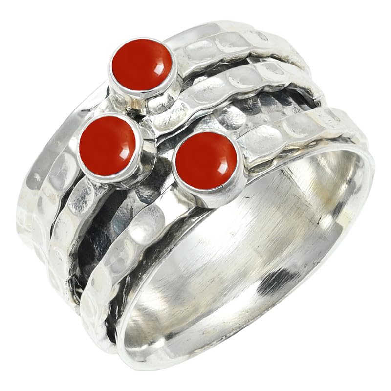 Gemstone Silver Plated Band Ring Men & Women All Size Gift Item Handmade Jewelry CRG1269AA