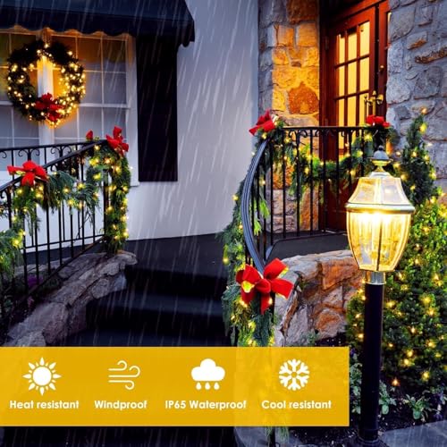 Extra-Long Solar String Lights for Outside, 6 Pack 600LED Solar Fairy Lights Outdoor Waterproof, Copper Wire with 8 Modes Solar Twinkle Lights for Tree Garden Party Patio Xmas Decor (Warm White) - color: Warm White, size: 6 Pack-600LED
