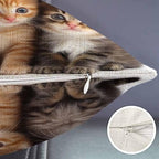Smooffly Cute Cats Farmhouse Oblong Rectangle Kittens Family Cats Decorative Throw Pillow Case,12"x20" inch - color: Swn06